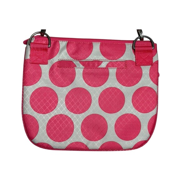 Thirty One Mod Dot Crossbody Bag Pink Polka Dots Adjustable Strap EUC - Picture 4 of 12
